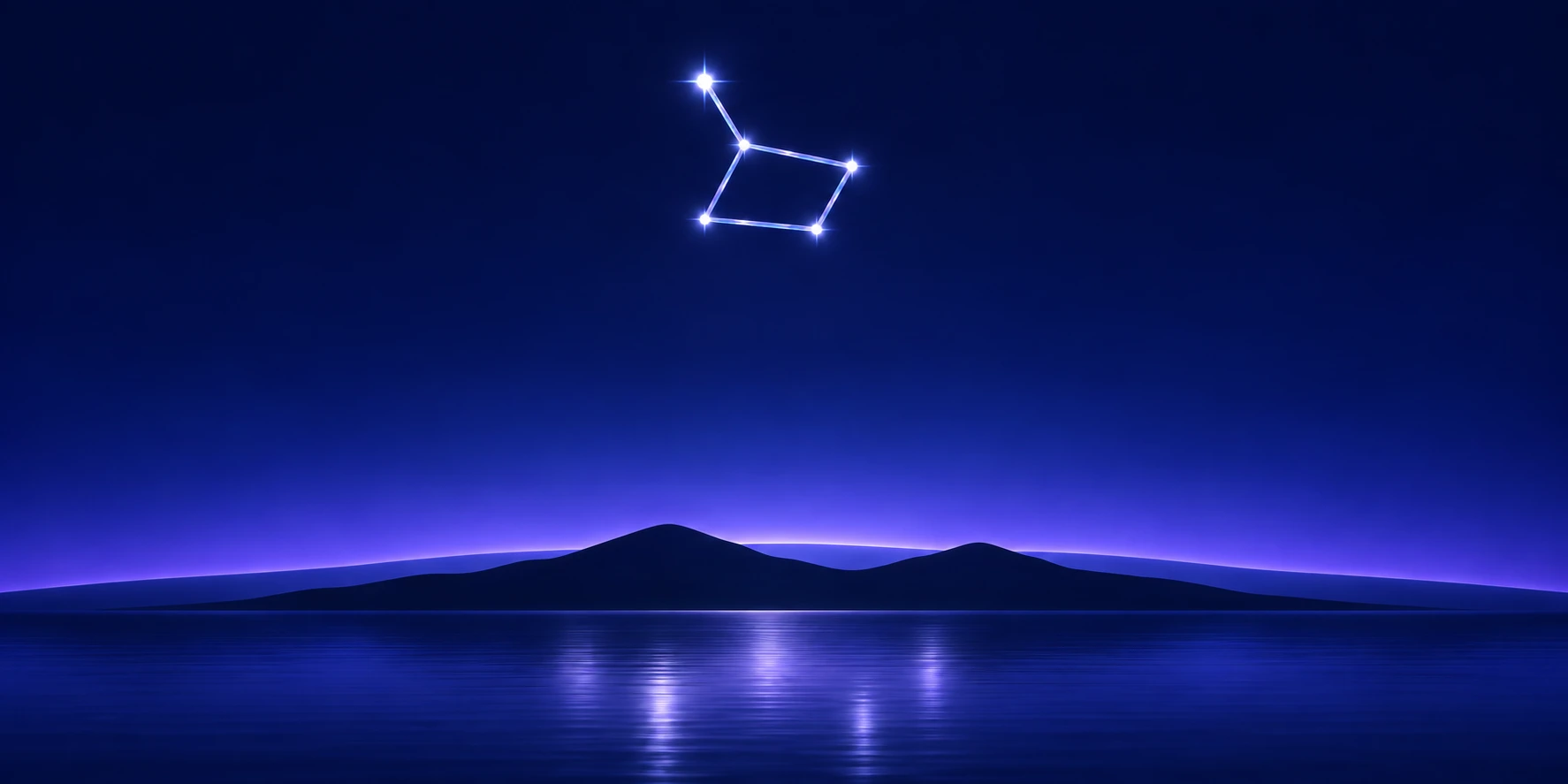 Lyra and mountain ridges under a night sky